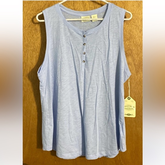 Telluride Tops - NWT Telluride Clothing Company Henley Shirt- Sleeveless